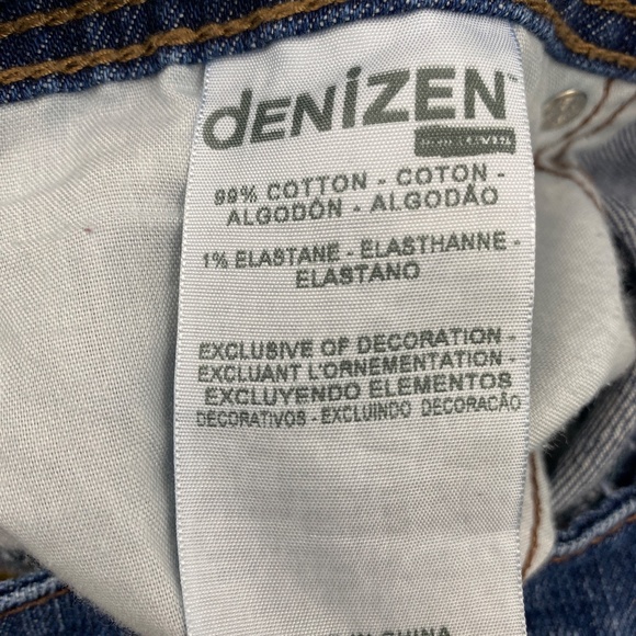 Denizen From Levi's Capri Back Flap Pockets Women's size 14 Dark Blue Denim jean - Picture 4 of 4